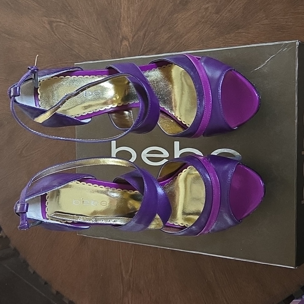 Bebe. Size 8, color purple heels